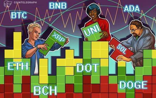 Price analysis 8/20: BTC, ETH, ADA, BNB, XRP, DOGE, DOT, SOL, UNI, BCH