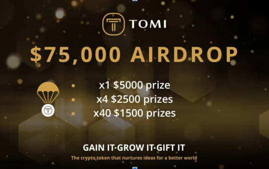 Don’t Miss Tomi’s $75,000 TOMI Token Airdrop