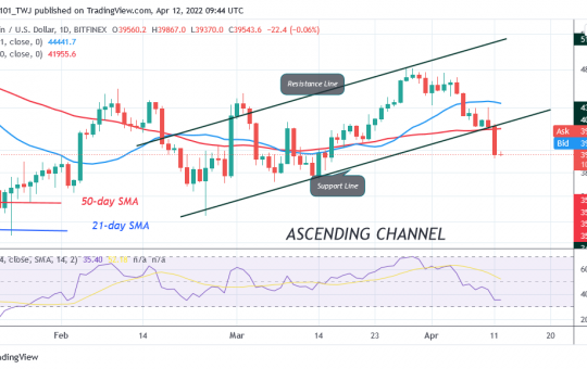 Bitcoin (BTC) Price Prediction: BTC/USD Slumps below $40K as Bitcoin Risks Further Decline to $37K