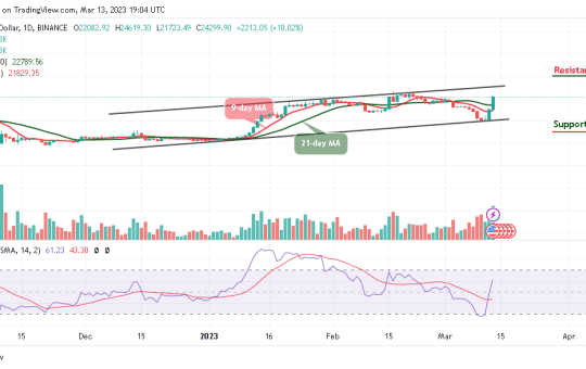 Bitcoin Price Prediction for Today, March 13: BTC/USD Climbs Above $24K; Ready for Higher Levels?