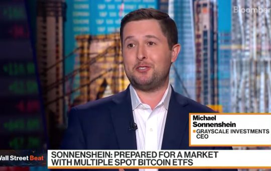 Grayscale CEO Michael Sonnenshein Optimistic About Future of Spot Bitcoin ETF