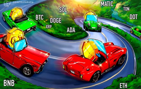 Price analysis 8/25: BTC, ETH, BNB, XRP, ADA, SOL, DOGE, DOT, MATIC, TON